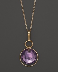 Round rosecut amethyst briolettes add rich sparkle to 14K yellow gold. By Nancy B. Round rosecut amethyst briolettes add rich sparkle to 14K yellow gold. By Nancy B.