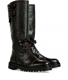 This modernized take on the classic combat boot from Belstaff will add a tough-meets-chic aesthetic to your casual look - Capped toe, rugged rubber lug sole, lace-up front, back dual buckle detail - Pair with skinny jeans, an oversized blouse and an equestrian-inspired blazer This modernized take on the classic combat boot from Belstaff will add a tough-meets-chic aesthetic to your casual look - Capped toe, rugged rubber lug sole, lace-up front, back dual buckle detail - Pair with skinny jeans, an oversized blouse and an equestrian-inspired blazer