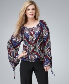 Perk up a peasant top with a bold, exotic print! Style&co.'s version is a real statement-maker. Perk up a peasant top with a bold, exotic print! Style&co.'s version is a real statement-maker.