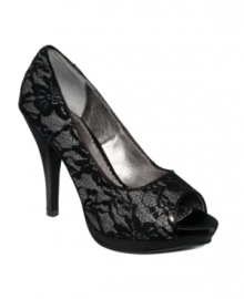 Expect the unexpected. The timeless silhouette of the Gracee platform pumps by Rampage are spiced up with a sexy textured overlay. Expect the unexpected. The timeless silhouette of the Gracee platform pumps by Rampage are spiced up with a sexy textured overlay.