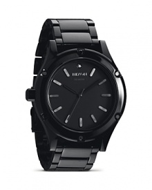 The Nixon Camden watch goes glamorous with diamond detailing at 12:00. This stunner goes everywhere in deep, dark black and a sleek, classic face. The Nixon Camden watch goes glamorous with diamond detailing at 12:00. This stunner goes everywhere in deep, dark black and a sleek, classic face.