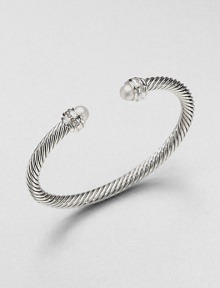 From the Cable Classics Collection. An iconic, sterling silver cable design accented with lustrous pearls and sparkling diamonds. PearlsSterling silverDiamonds, .2 tcwDiameter, about 2.25Slip-on styleImported From the Cable Classics Collection. An iconic, sterling silver cable design accented with lustrous pearls and sparkling diamonds. PearlsSterling silverDiamonds, .2 tcwDiameter, about 2.25Slip-on styleImported