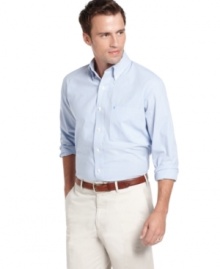 Complement your classic buttoned-up look with a striped woven shirt from Izod to create a cool, casual preppy look. Complement your classic buttoned-up look with a striped woven shirt from Izod to create a cool, casual preppy look.