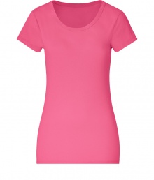 Stylish t-shirt in fine, pure cotton - Vibrant and on-trend in rich rose pink - Soft and smooth, lighter weight fabric ideal for layering - Classic crew neck and short sleeves - Long, lean silhouette tapers gently at waist - Lengthier cut hits below hips - A genius basic ideal for everyday - Wear solo or beneath a blazer or cardigan and pair with skinny denim, shorts or chinos Stylish t-shirt in fine, pure cotton - Vibrant and on-trend in rich rose pink - Soft and smooth, lighter weight fabric ideal for layering - Classic crew neck and short sleeves - Long, lean silhouette tapers gently at waist - Lengthier cut hits below hips - A genius basic ideal for everyday - Wear solo or beneath a blazer or cardigan and pair with skinny denim, shorts or chinos