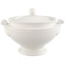 This collection of classic white, patterned dinnerware and serveware is remarkable for its ability to coordinate with a variety of table linen and flatware patterns. This collection of classic white, patterned dinnerware and serveware is remarkable for its ability to coordinate with a variety of table linen and flatware patterns.