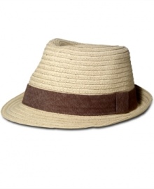 A modern twist on an old style. This straw fedora from American Rag will transform you into a gentleman with classic taste. A modern twist on an old style. This straw fedora from American Rag will transform you into a gentleman with classic taste.