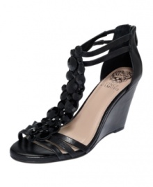 Keep calm. With the Zen sandals by Vince Camuto in your closet, you always have the perfect warm weather shoe on hand. Rhinestones light up the vamp of these versatile slim-line wedges. Keep calm. With the Zen sandals by Vince Camuto in your closet, you always have the perfect warm weather shoe on hand. Rhinestones light up the vamp of these versatile slim-line wedges.