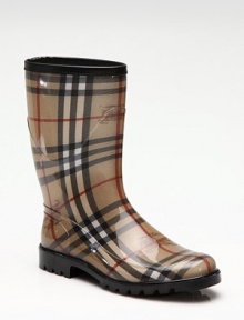Traditional signature check and prorsum horse-printed fabric are covered in clear rubber for waterproof protection.Rubber heel, 1 (25mm) Shaft, 9¼ Leg circumference, 14 Round toe Leather trim at top Pull-on style Padded insole Rubber lug sole Made in ItalyOUR FIT MODEL RECOMMENDS ordering true whole size; ½ sizes should order the next whole size down. Traditional signature check and prorsum horse-printed fabric are covered in clear rubber for waterproof protection.Rubber heel, 1 (25mm) Shaft, 9¼ Leg circumference, 14 Round toe Leather trim at top Pull-on style Padded insole Rubber lug sole Made in ItalyOUR FIT MODEL RECOMMENDS ordering true whole size; ½ sizes should order the next whole size down.