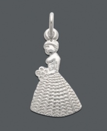 The perfect gift for the ladies who will be joining you down the aisle on your big day. This intricate charm by Rembrandt features a bridesmaid crafted in sterling silver. Charm can be engraved for an extra-personal touch. Approximate drop: 3/4 inch. The perfect gift for the ladies who will be joining you down the aisle on your big day. This intricate charm by Rembrandt features a bridesmaid crafted in sterling silver. Charm can be engraved for an extra-personal touch. Approximate drop: 3/4 inch.