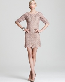 A lace Robert Rodriguez dress is evidently elegant to all you encounter. Detailed with scallop trim, sheer sleeves and a slim belt, this slim silhouette adds femininity to swank cocktail events. A lace Robert Rodriguez dress is evidently elegant to all you encounter. Detailed with scallop trim, sheer sleeves and a slim belt, this slim silhouette adds femininity to swank cocktail events.