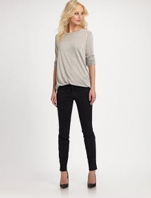 Quilted panels and back besom pockets add a timeless touch to these dark-wash skinnies. THE FITSkinny fitRise, about 8Inseam, about 28THE DETAILSButton closureZip flyBack besom pocketsFully lined98% cotton/2% elastaneDry cleanMade in USA of imported fabricModel shown is 5'10 (177cm) wearing US size 4. Quilted panels and back besom pockets add a timeless touch to these dark-wash skinnies. THE FITSkinny fitRise, about 8Inseam, about 28THE DETAILSButton closureZip flyBack besom pocketsFully lined98% cotton/2% elastaneDry cleanMade in USA of imported fabricModel shown is 5'10 (177cm) wearing US size 4.