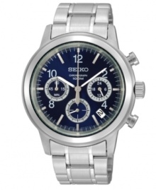 A casual sport watch from Seiko that easily blends into a formal accessory. A casual sport watch from Seiko that easily blends into a formal accessory.