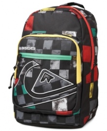 Make some room. Multiple pockets in this backpack from Quiksilver make sure you have all the storage space you need. Make some room. Multiple pockets in this backpack from Quiksilver make sure you have all the storage space you need.