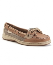 The Sperry Top-Sider Angelfish Boat Skimmers have all the classic quality and details of the preppy chic favorite with the updated appeal of a new finishes and colors. The Sperry Top-Sider Angelfish Boat Skimmers have all the classic quality and details of the preppy chic favorite with the updated appeal of a new finishes and colors.