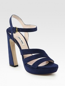 Classic suede slingback with a flared heel and an adjustable ankle strap. Self-covered heel, 4¾ (120mm)Covered platform, ¾ (20mm)Compares to a 4 heel (100mm)Suede upperLeather lining and solePadded insoleMade in ItalyOUR FIT MODEL RECOMMENDS ordering one half size up as this style runs small. Classic suede slingback with a flared heel and an adjustable ankle strap. Self-covered heel, 4¾ (120mm)Covered platform, ¾ (20mm)Compares to a 4 heel (100mm)Suede upperLeather lining and solePadded insoleMade in ItalyOUR FIT MODEL RECOMMENDS ordering one half size up as this style runs small.