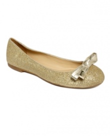 Poised and proper. Tommy Hilfiger's Charm ballet flats feature a shining bow detail across the vamp. Poised and proper. Tommy Hilfiger's Charm ballet flats feature a shining bow detail across the vamp.