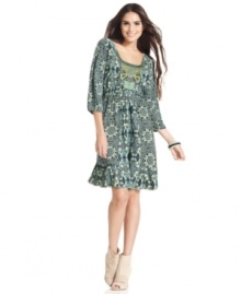 Studding and embroidery at the front of Style&co.'s petite dress complements the bold print with an artisanal feel. Easy to wear with flat sandals or go fashion-forward with open-toe booties! Studding and embroidery at the front of Style&co.'s petite dress complements the bold print with an artisanal feel. Easy to wear with flat sandals or go fashion-forward with open-toe booties!