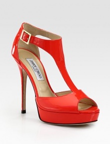 A sleek and sexy platform design in luxurious patent leather, expertly tailored by Italian craftsman. Self-covered heel, 5 (125mm)Covered platform, 1 (25mm)Compares to a 4 heel (100mm)Patent leather upperAdjustable ankle strapLeather lining and solePadded insoleMade in Italy A sleek and sexy platform design in luxurious patent leather, expertly tailored by Italian craftsman. Self-covered heel, 5 (125mm)Covered platform, 1 (25mm)Compares to a 4 heel (100mm)Patent leather upperAdjustable ankle strapLeather lining and solePadded insoleMade in Italy