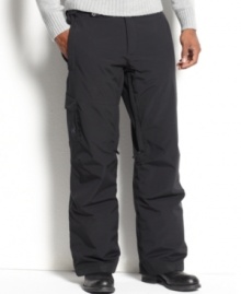 Perfect for playing in the powder, these wind-and-water resistant Spyder ski pants are designed to keep you comfortable. Perfect for playing in the powder, these wind-and-water resistant Spyder ski pants are designed to keep you comfortable.