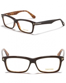 Look sharp in these wide rectangular frames from Tom Ford. Look sharp in these wide rectangular frames from Tom Ford.
