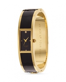 Give your ticker a gleaming makeover with this kate spade new york bangle watch. Stack it with bracelets for an armload of timely trinkets. Give your ticker a gleaming makeover with this kate spade new york bangle watch. Stack it with bracelets for an armload of timely trinkets.