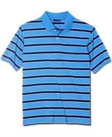Slide into the day in stripes with this John Ashford shirt for a look that will keep you smiling all day. Slide into the day in stripes with this John Ashford shirt for a look that will keep you smiling all day.