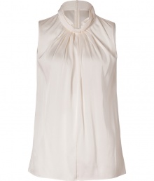 A feminine essential separate perfect for building the foundation of your look, Hugos stretch silk top guarantees a polished finish to your outfit - Stand-up collar with front knot, sleeveless, hidden back zip - Softly tailored fit - Team with a blazer, tailored trousers and leather carryall tote for work A feminine essential separate perfect for building the foundation of your look, Hugos stretch silk top guarantees a polished finish to your outfit - Stand-up collar with front knot, sleeveless, hidden back zip - Softly tailored fit - Team with a blazer, tailored trousers and leather carryall tote for work