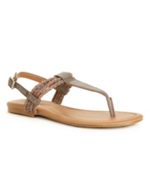 A pop of color spices up the wear-everywhere Dabney sandals by Lucky Brand. Comfortable enough for all-day wear, they feature cute braided straps. A pop of color spices up the wear-everywhere Dabney sandals by Lucky Brand. Comfortable enough for all-day wear, they feature cute braided straps.