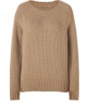 With a pretty classic camel, this versatile wool pullover is an effortless style solution for your new season staples - Round neck, long sleeves, ribbed cuffs and hem, slim silhouette - Wear with skinny jeans, cropped trousers, modernized chinos, or a mini-skirt