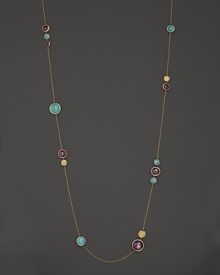 Marco Bicego 18K Yellow Gold Turquoise and Amethyst Necklace, 36 Marco Bicego 18K Yellow Gold Turquoise and Amethyst Necklace, 36