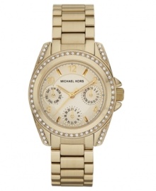 When the right amount of glitz is in order, this Blair collection watch from Michael Kors is the perfect choice. When the right amount of glitz is in order, this Blair collection watch from Michael Kors is the perfect choice.
