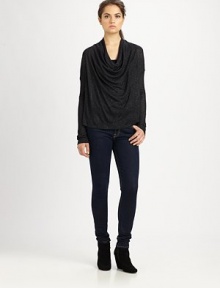 Soft, semi-sheer jersey takes on a metallic sheen in the slouchy pullover.CowlneckDropped shouldersPullover styleAbout 22 from shoulder to hemModalHand washMade in USAModel shown is 5'9½ (176cm) wearing US size Small. Soft, semi-sheer jersey takes on a metallic sheen in the slouchy pullover.CowlneckDropped shouldersPullover styleAbout 22 from shoulder to hemModalHand washMade in USAModel shown is 5'9½ (176cm) wearing US size Small.