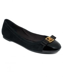 Who knew a reptilian cap toe could be so pretty? Sperry Top-Sider's Serena ballet flats feature the designer's logo on the back and on a charm that decorates the vamp. Who knew a reptilian cap toe could be so pretty? Sperry Top-Sider's Serena ballet flats feature the designer's logo on the back and on a charm that decorates the vamp.