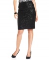 Charter Club's sequin petite pencil skirt adds a glimmering touch to any ensemble. It's surprisingly versatile, too - try it with a blouse, a blazer or a crisp button-down!