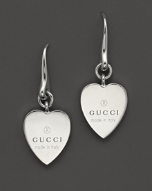 Logo-stamped hearts, in shining sterling silver. Logo-stamped hearts, in shining sterling silver.