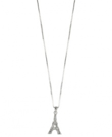 Parisian flair, by Anne Klein. This sweet pendant necklace from Anne Klein flaunts international appeal with an Eiffel Tower charm embellished with pave accents. Crafted in silver tone mixed metal. Approximate length: 16 inches + 2-inch extender. Approximate drop: 3/4 inch. Parisian flair, by Anne Klein. This sweet pendant necklace from Anne Klein flaunts international appeal with an Eiffel Tower charm embellished with pave accents. Crafted in silver tone mixed metal. Approximate length: 16 inches + 2-inch extender. Approximate drop: 3/4 inch.