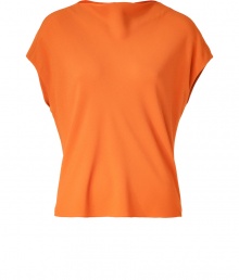 With a streamlined silhouette and a modern edge, this Veronique Leroy top infuses your look with instant fashion-forward appeal - Funnel neckline, short dolman style sleeves, relaxed silhouette - Style with skinny leather pants, a draped front cardigan, and platform heels With a streamlined silhouette and a modern edge, this Veronique Leroy top infuses your look with instant fashion-forward appeal - Funnel neckline, short dolman style sleeves, relaxed silhouette - Style with skinny leather pants, a draped front cardigan, and platform heels