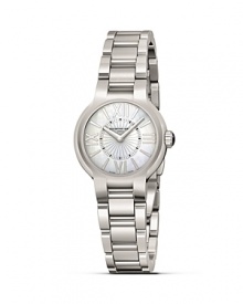 Raymond Weil's stainless steel quartz watch has a mother-of-pearl dial, a bracelet strap and foldover clasp. With sapphire crystal and sweep second hand. Raymond Weil's stainless steel quartz watch has a mother-of-pearl dial, a bracelet strap and foldover clasp. With sapphire crystal and sweep second hand.