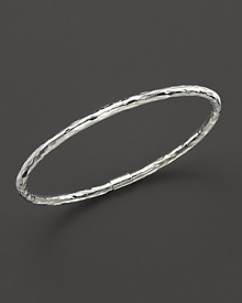 From the Silver collection, a skinny hammered bangle in sterling silver. Designed by Ippolita. From the Silver collection, a skinny hammered bangle in sterling silver. Designed by Ippolita.