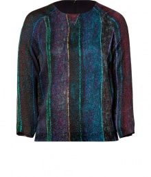 Finish your look on an artful note with Paul Smiths incredibly cool puckered silk-wool top, complete with a modern cut for that edgy English feel - Rounded neckline, 3/4 chartreuse stitched raglan sleeves, hidden back zip, straight fit - Team with jet black separates with a finish of electric accessories Finish your look on an artful note with Paul Smiths incredibly cool puckered silk-wool top, complete with a modern cut for that edgy English feel - Rounded neckline, 3/4 chartreuse stitched raglan sleeves, hidden back zip, straight fit - Team with jet black separates with a finish of electric accessories