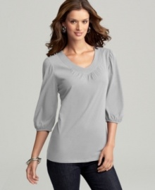 Soft, billowing balloon sleeves give Style&co.'s sweater a unique, romantic look. The affordable price makes this a must-have for every closet! Soft, billowing balloon sleeves give Style&co.'s sweater a unique, romantic look. The affordable price makes this a must-have for every closet!