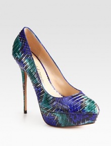 Multicolored snake-print leather revives this timeless platform silhouette. Self-covered heel, 5 (125mm)Covered platform, 1 (25mm)Compares to a 4 heel (100mm)Snake-print leather upperLeather lining and solePadded insoleImported Multicolored snake-print leather revives this timeless platform silhouette. Self-covered heel, 5 (125mm)Covered platform, 1 (25mm)Compares to a 4 heel (100mm)Snake-print leather upperLeather lining and solePadded insoleImported