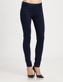 Reversible leggings-style skinny jeans will smoothly transition from season to season. THE FITMedium rise, about 8Inseam, about 30THE DETAILSButton closureZip flyFaux front slash pocketsBack patch pockets95% cotton/2% elastane/3% spandexMachine washMade in USA of imported fabricModel shown is 5'9 (175cm) wearing US size 4. Reversible leggings-style skinny jeans will smoothly transition from season to season. THE FITMedium rise, about 8Inseam, about 30THE DETAILSButton closureZip flyFaux front slash pocketsBack patch pockets95% cotton/2% elastane/3% spandexMachine washMade in USA of imported fabricModel shown is 5'9 (175cm) wearing US size 4.