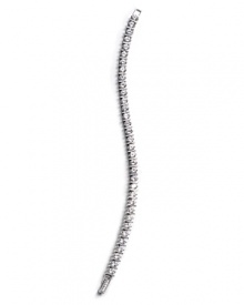 Intricately set in a bar design, Crislu's round-cut tennis bracelet makes your whole look brighten. Intricately set in a bar design, Crislu's round-cut tennis bracelet makes your whole look brighten.