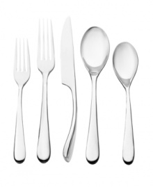 Minimalist design for the everyday table. Impress design aficionados with the Arch flatware set by Hampton Forge. It features a streamlined design with a flowing line that moves seamlessly from tip to bottom in one beautiful flourish.