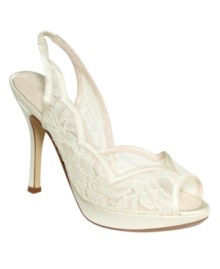 Delicate and fancy. The lacy Astrid slingback sandals by Caprarros add a feminine finishing touch. Delicate and fancy. The lacy Astrid slingback sandals by Caprarros add a feminine finishing touch.