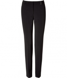 Inject your look with instant elegance with these sleek black trousers from Paul Smith - Flat front, belt loops, off-seam pockets, back welt pockets with buttons, straight leg with creasing, slim fit - Wear with a silk blouse, a fitted blazer, and classic pumps Inject your look with instant elegance with these sleek black trousers from Paul Smith - Flat front, belt loops, off-seam pockets, back welt pockets with buttons, straight leg with creasing, slim fit - Wear with a silk blouse, a fitted blazer, and classic pumps
