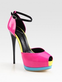 EXCLUSIVELY AT SAKS. Playful patent leather look with an adjustable ankle strap and island platform. Self-covered heel, 5½ (140mm)Island platform, 1 (25mm)Compares to a 4½ heel (115mm)Patent leather upperLeather liningBuffed leather solePadded insoleMade in ItalyOUR FIT MODEL RECOMMENDS ordering true size. EXCLUSIVELY AT SAKS. Playful patent leather look with an adjustable ankle strap and island platform. Self-covered heel, 5½ (140mm)Island platform, 1 (25mm)Compares to a 4½ heel (115mm)Patent leather upperLeather liningBuffed leather solePadded insoleMade in ItalyOUR FIT MODEL RECOMMENDS ordering true size.