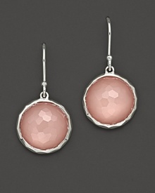 Faceted mother-of-pearl doublets add a sweet, rosy flush to sterling silver. Faceted mother-of-pearl doublets add a sweet, rosy flush to sterling silver.