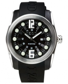 A sport watch from Izod in midnight black with luminous accents to keep you active day and night.